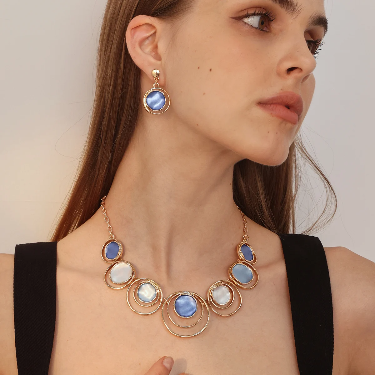 

Cring Coco Enamel Necklaces Big Pendant Female Circle Choker New in Jewelry Round Necklace Mother's Day Gift for Women 2023 New