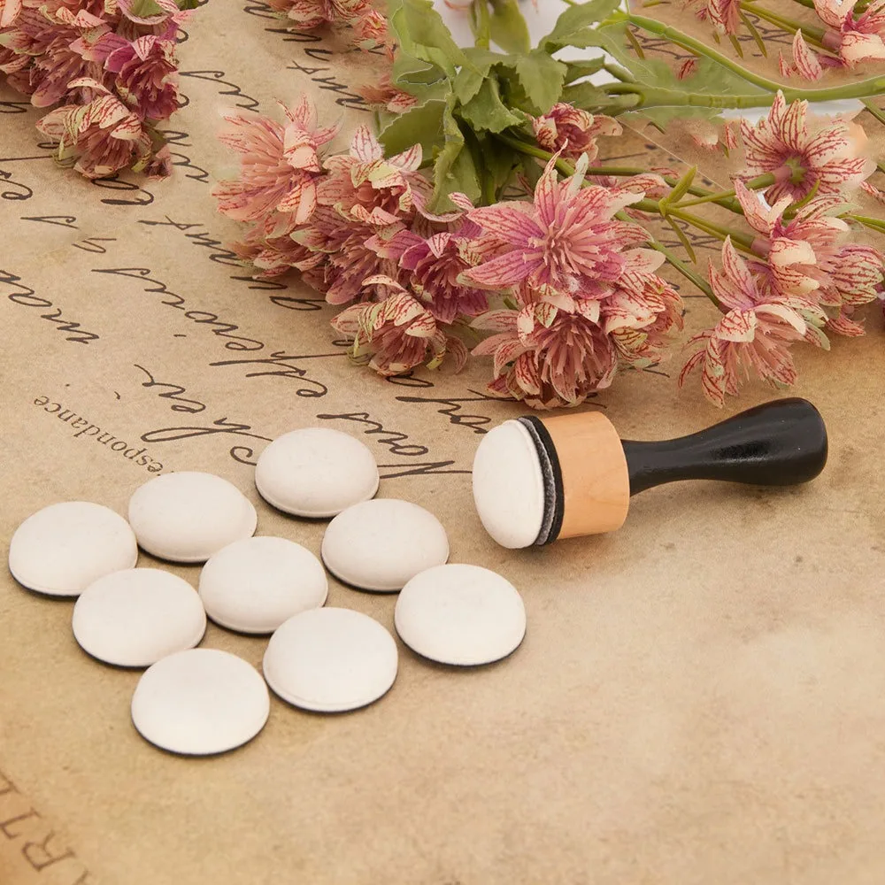 DIY Scrapbooking Mini Ink Paints Mixing Blending Tools Flat Foam Flat Domed Foam Refills Tool Domed Sponge