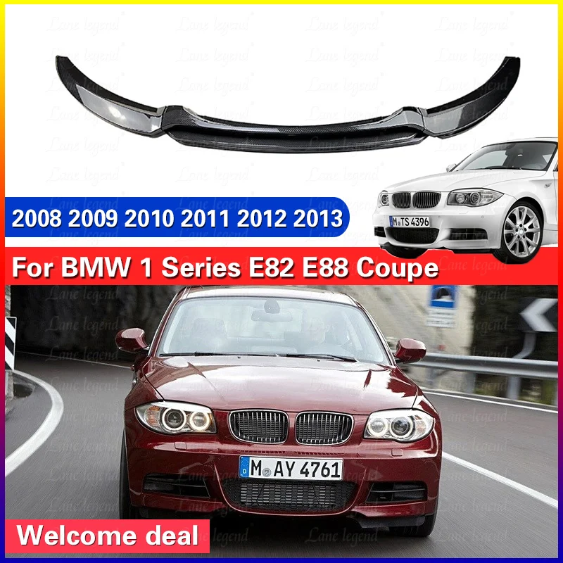 Car Front Bumper Splitter Lip For Bmw E82 E88 1 Series 118d 120i 120d 125i 135i 2008-2013 4Pcs Canard Spoiler Diffuser Body Kits