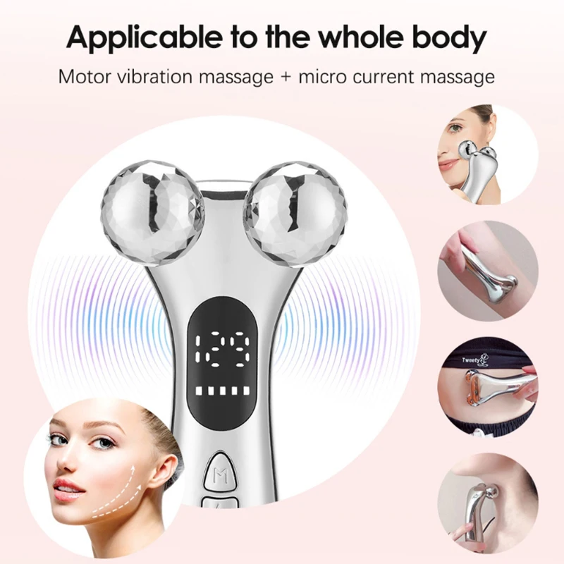 جهاز تدليك الوجه على شكل حرف V من Beauty Eye جهاز تجميل منزلي تدليك كروي للرأس والعين والوجه والجسم 4D بكرات تدليك أجهزة التجميل #5