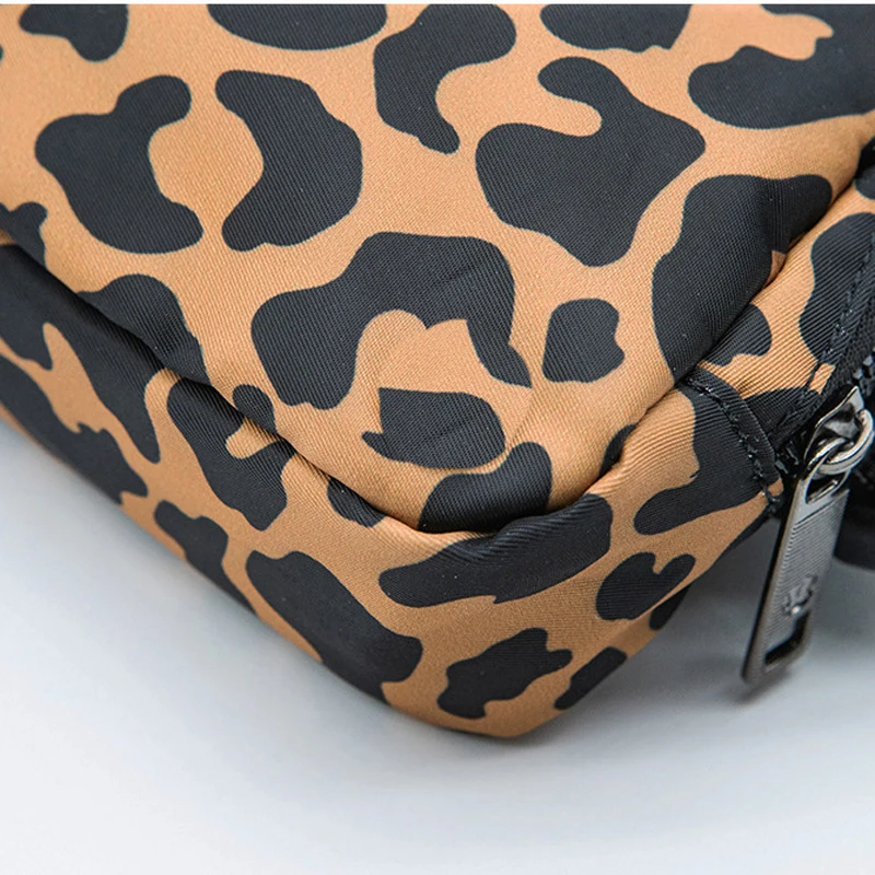 Fashion Sport Chest Bags Leopard Women Outdoor Waterproof  Waist Bag Portable Pocket Men Nylon Fanny Pack Travel Running Bag