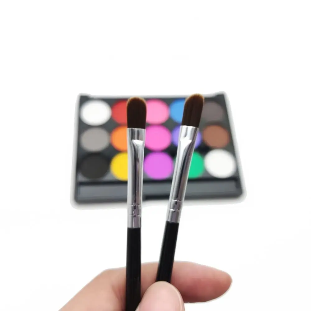 Profissional rosto corpo tintas a óleo não tóxico seguro arte corporal pintura pigmento palhaço 15 cores pintura a água óleo com escova