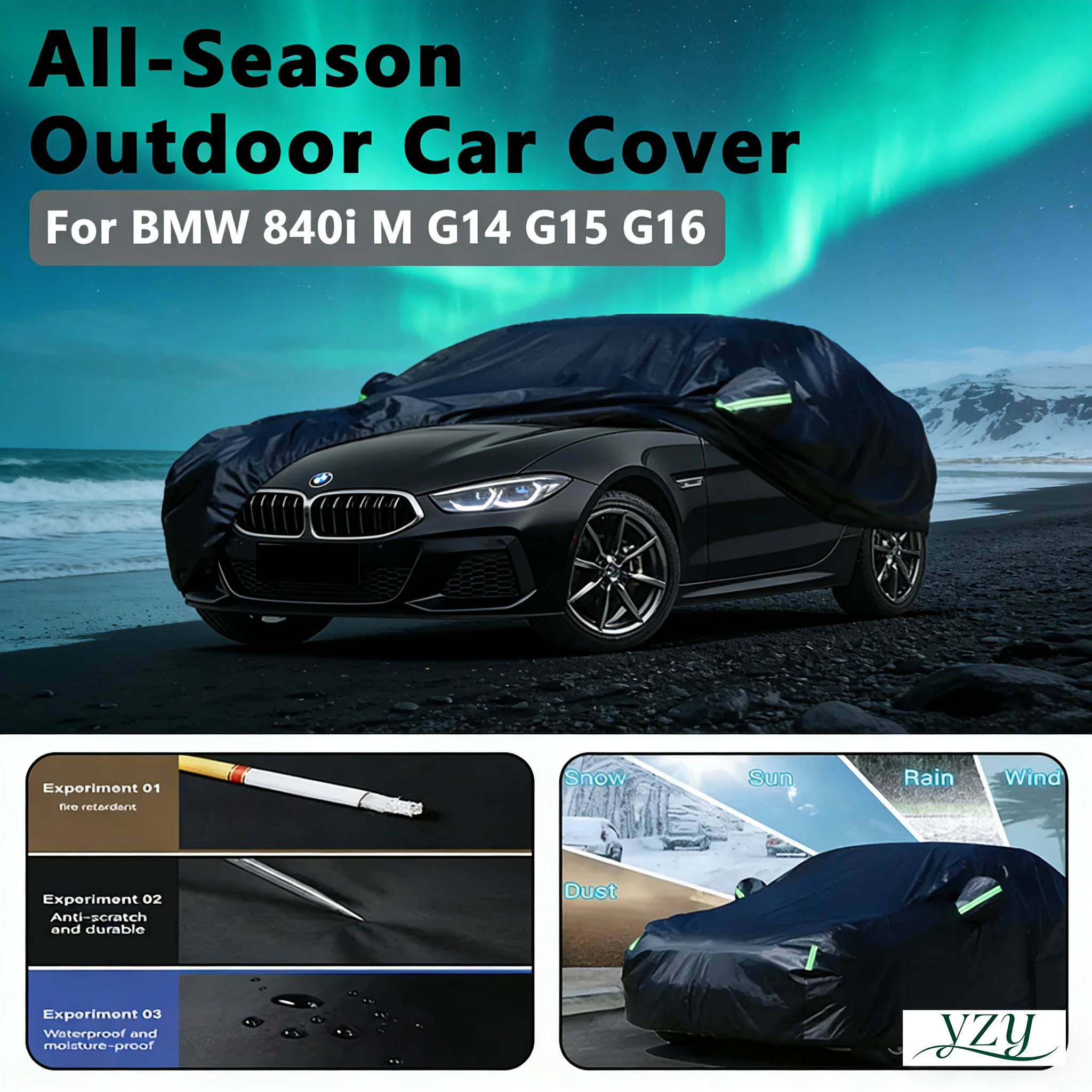 

For BMW 840i M G14 G15 G16 Outdoor Protection Full Car Covers Snow Cover Sunshade Waterproof Dustproof Exterior Car Accessories