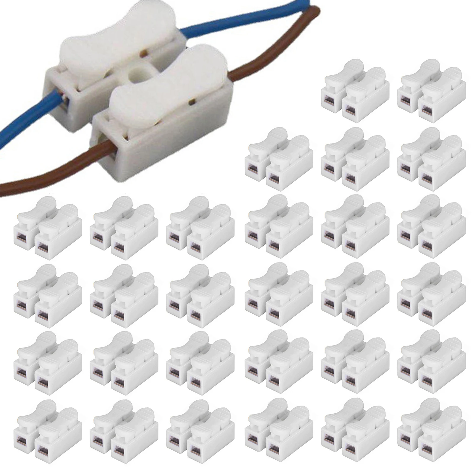 30pcs New Electrical 2 3 Pins Electrical Cable Connectors CH2 CH3 Quick Splice Lock Wire Terminals Lamp Connection