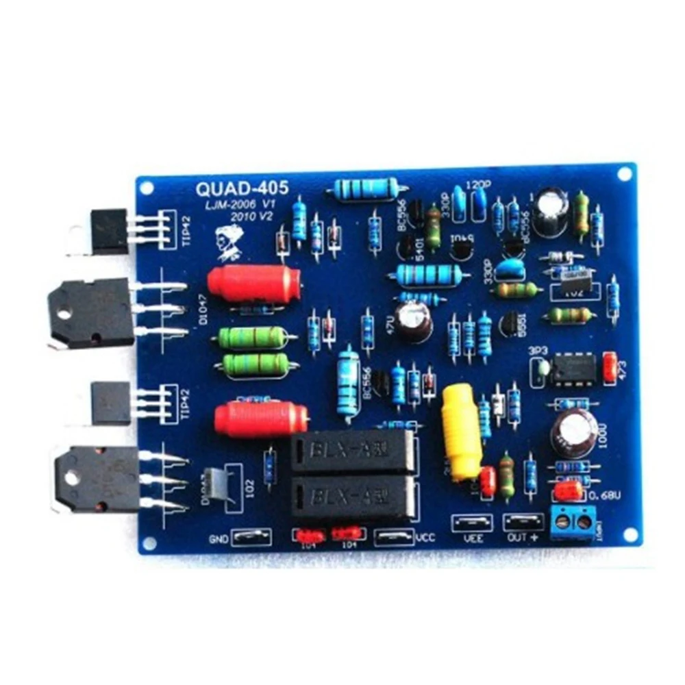 One Pair QUAD405 100W 8R Finished Baord Dual Channel Amplifier Board Without Power