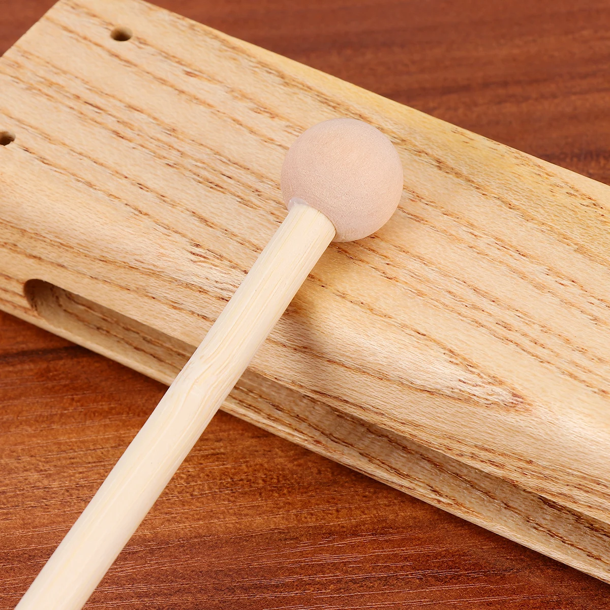 

Percussion Square Wooden Block Loud Sound Strong Penetration Durable Hardwood Smooth Edges Four Mounting