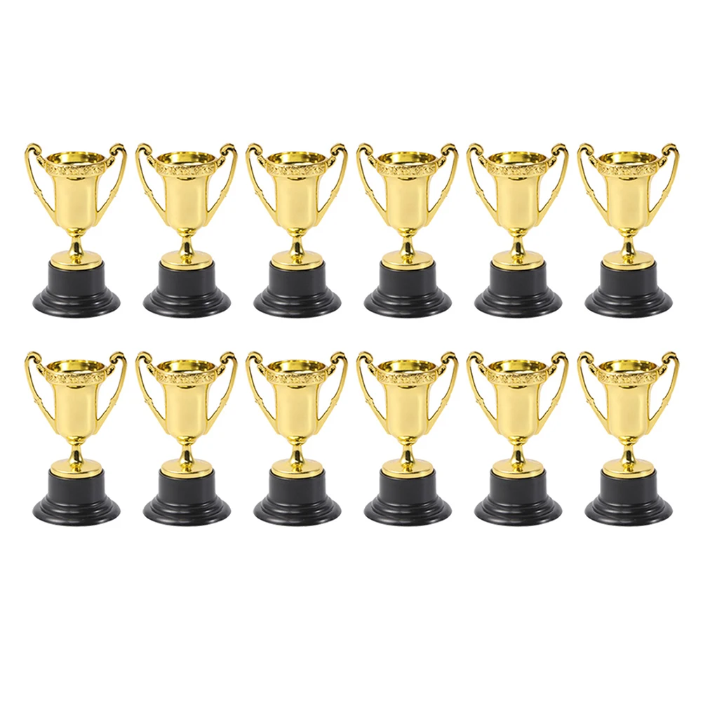 

10 Pcs Trophies Plastic Trophy Funny Awards Miniature Novelty Christmas Game Gold Child