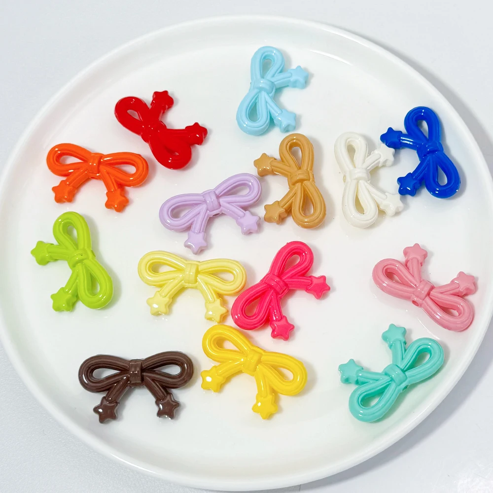 

Cordial Design 100Pcs 19*32MM DIY Beads Making/Paint Effect/Hand Made/Jewelry Accessories/Bowknot Shape/Acrylic Bead #18675