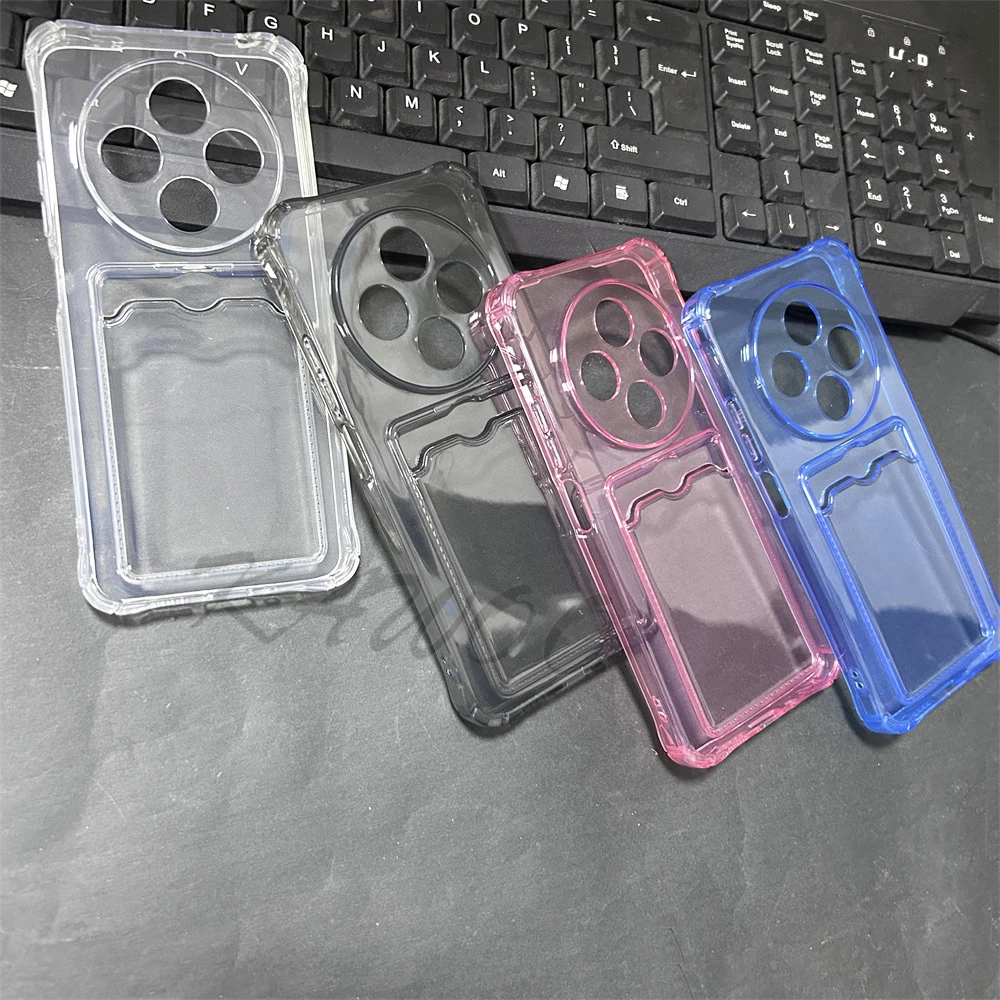 Redmi 14C A3 กรณีโปร่งใสช่องใส่การ์ดกระเป๋าสตางค์ Slim Soft TPU Cover Cellur โทรศัพท์ Funda Capa Coque