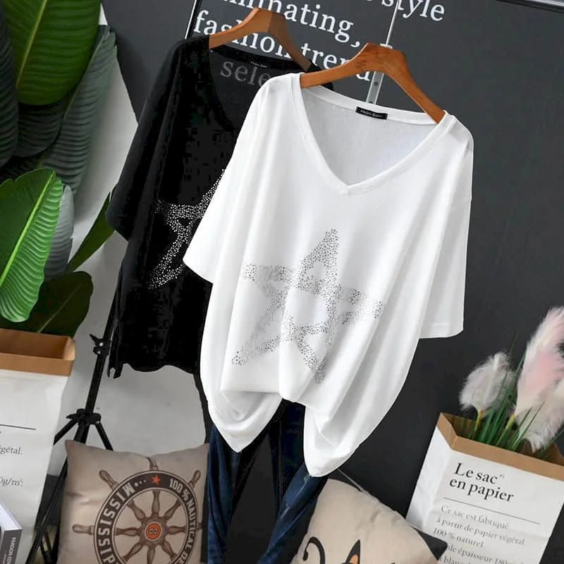 Ice Silk T-shirts for Women O-neck Sunscreen Tops Oversized Casual Loose Korean Style Short Sleeve Large Size Aesthetic Clothes