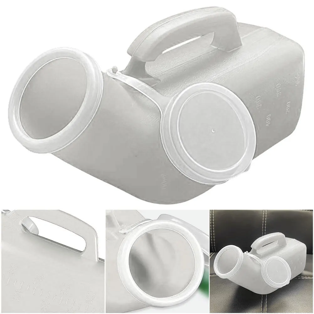 1200ml Urinals for Men Spill Proof Pee Bottle Plastic Portable Urinal with Lid for Car Elderly and Incontinence