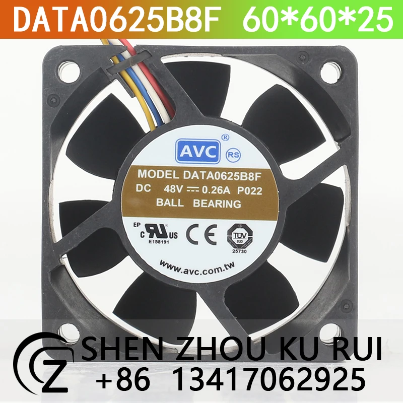 

AVC 48V 0.26A 6025 4-wire temperature control double ball bearing DATA0625B8F cooling fan