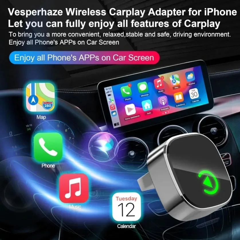 دونجل CarPlay اللاسلكي محول تلقائي Android 2in1 أنظمة السيارة الذكية AI صندوق ذكي للسيارة مع CarPlay السلكي #3