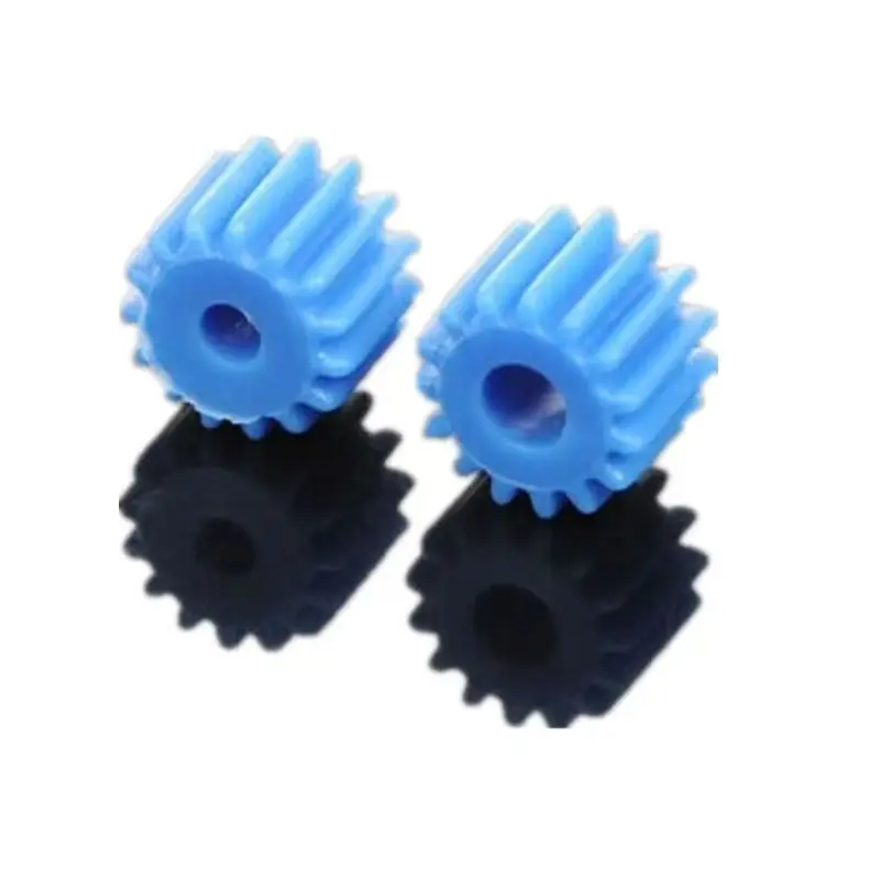 5-10Pcs 0.5 Mold 15 Tooth Blue Pom Plastic Spur Gear D Hole 3mm 4mm Cylindrical Gear GA20/GA25/N20 Motor Gear DIY Accessories