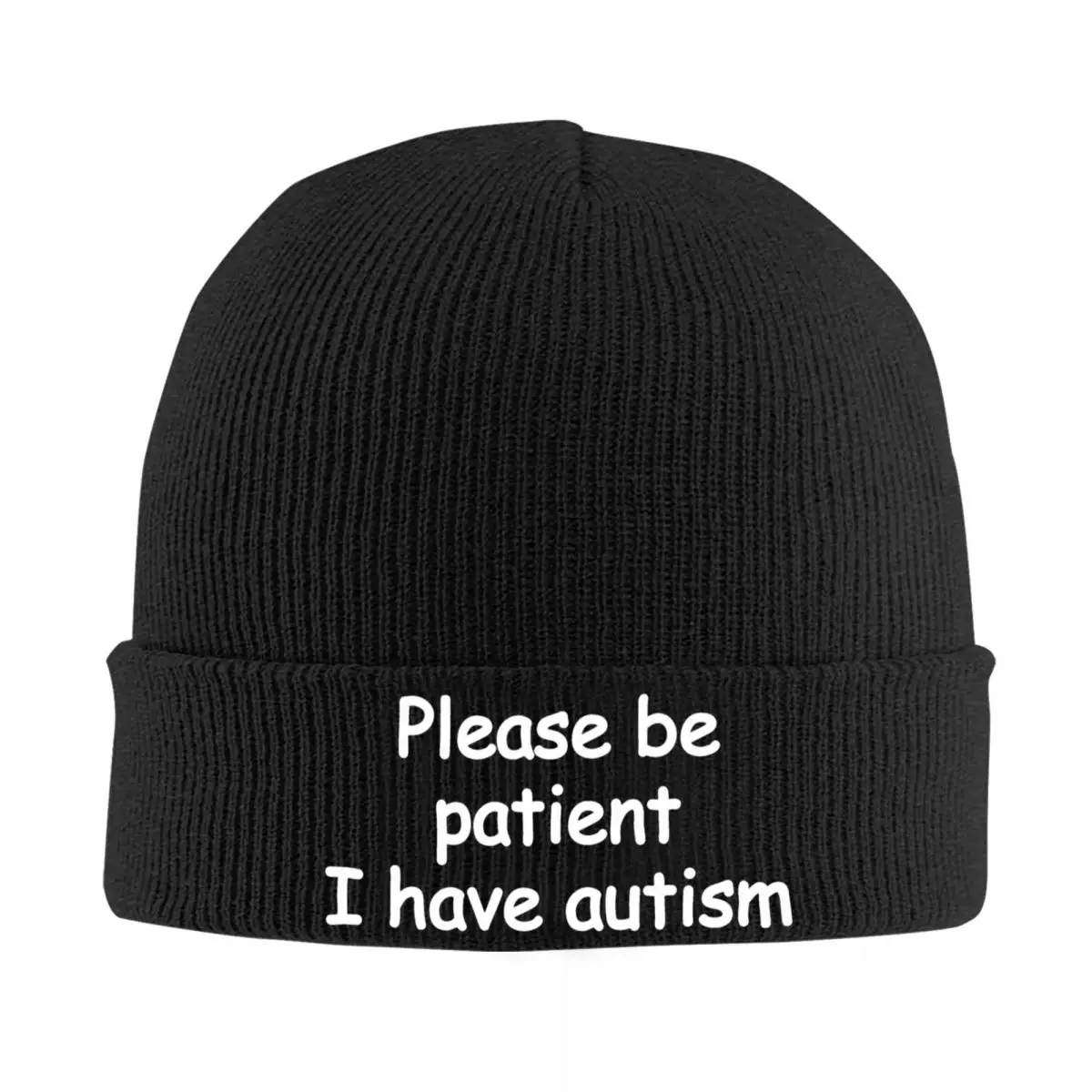 Please Be Patient I Have Autism Hat Autumn Winter Beanie New Cap Unisex Skullcap