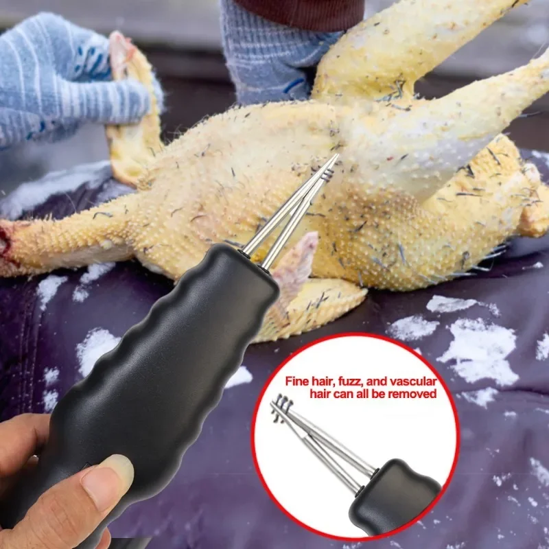 Electric Feather Plucker Quick Chicken Hair Removal Machine Handheld Automatic Duck Goose Feather Plucker Animal Hair Catcher