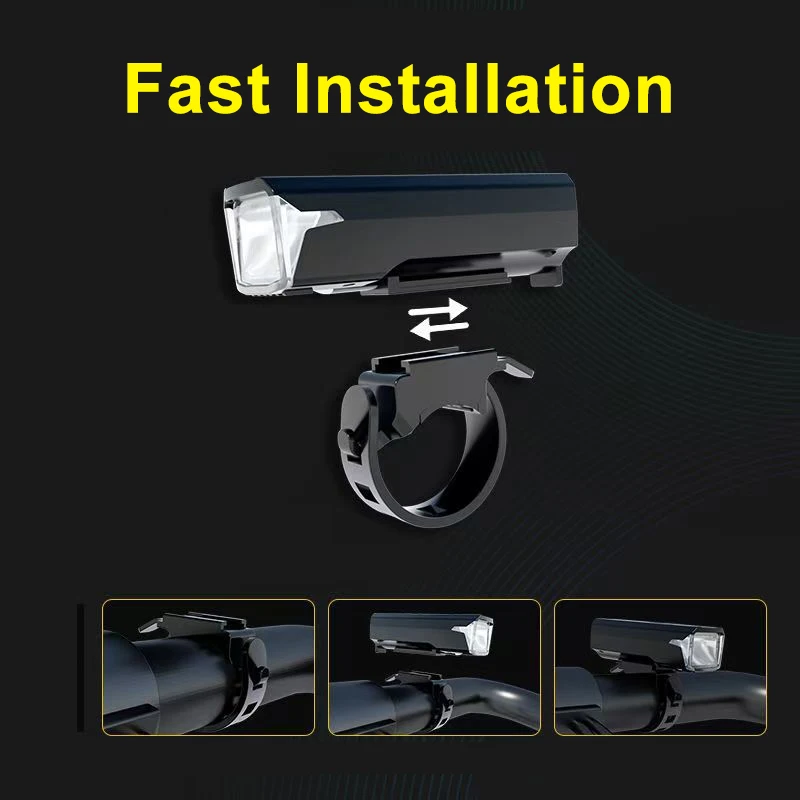 مصباح دراجة قابل لإعادة الشحن، مصابيح أمامية فائقة السطوع للدراجة مقاومة للماء لركوب الدراجات وركوب الخيل #4