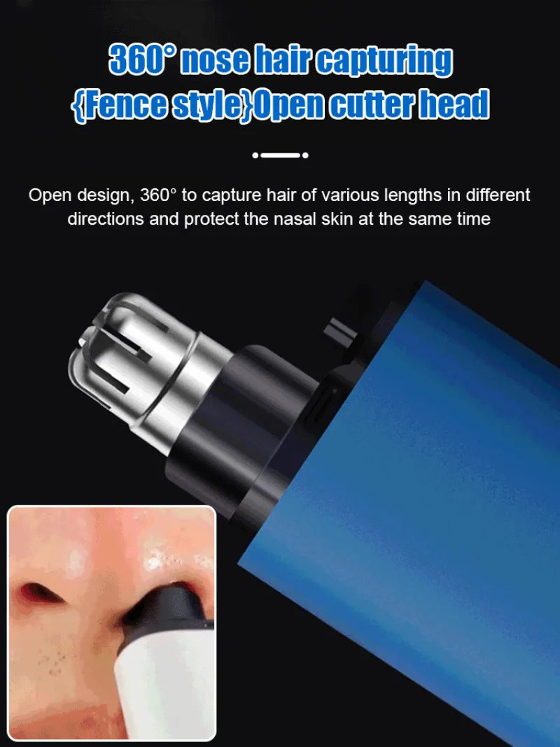 Electric Nose Hair Trimmer Usb Charging with Digital Display  Nose Hair Trimmer Type-C Charging  Face Care Kit Tools