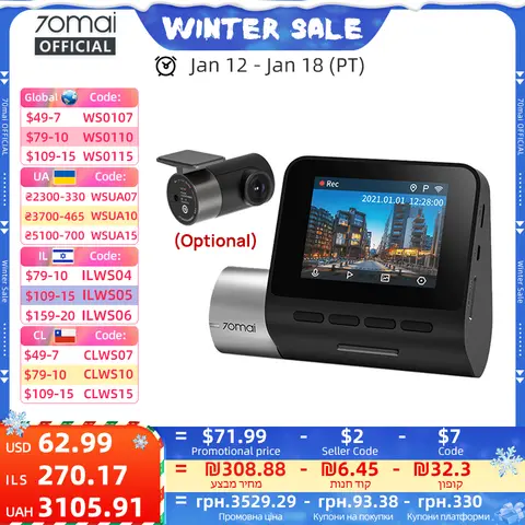 Dash Cam Pro Plus A500S 1944P with GPS and Parking 70mai