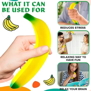 Banana Squishy Fidget Estrés Alivio Juguete Inglaterra Partido para adultos Favor Anti juguetes FUMENTOS Subsconantes Decoración de plátano 12 Best Banana Toy de ventas - №1