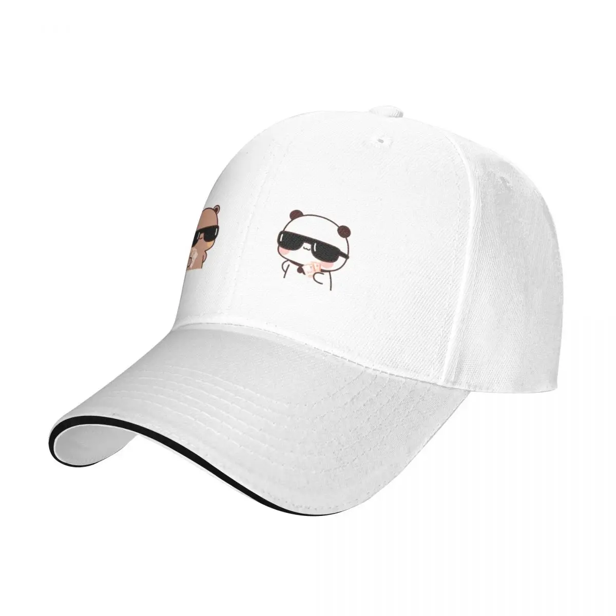 

Panda And Brownie Bear CoupleCap Baseball Cap hiking hat Thermal Visor Golf Wear Men Women's