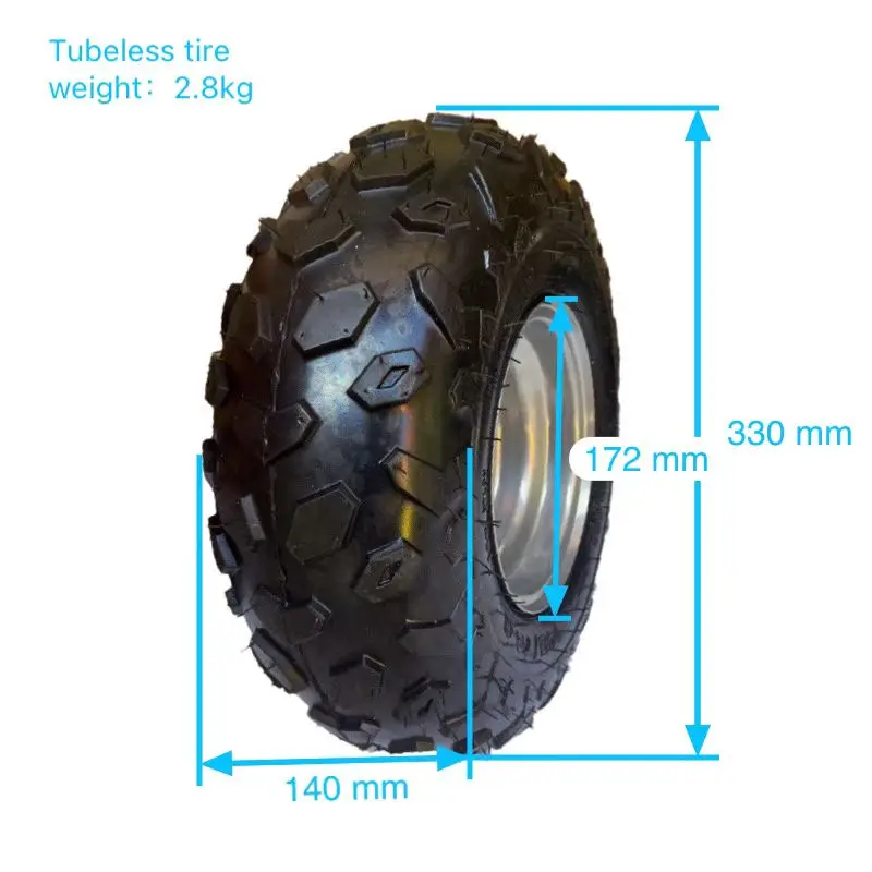 6 Inch Wheel 145/70-6 Tubeless Tire Fit For 50cc 70cc 110cc Small ATV Quad Bike Snowplow Lawn Mower Vacuum Tyre