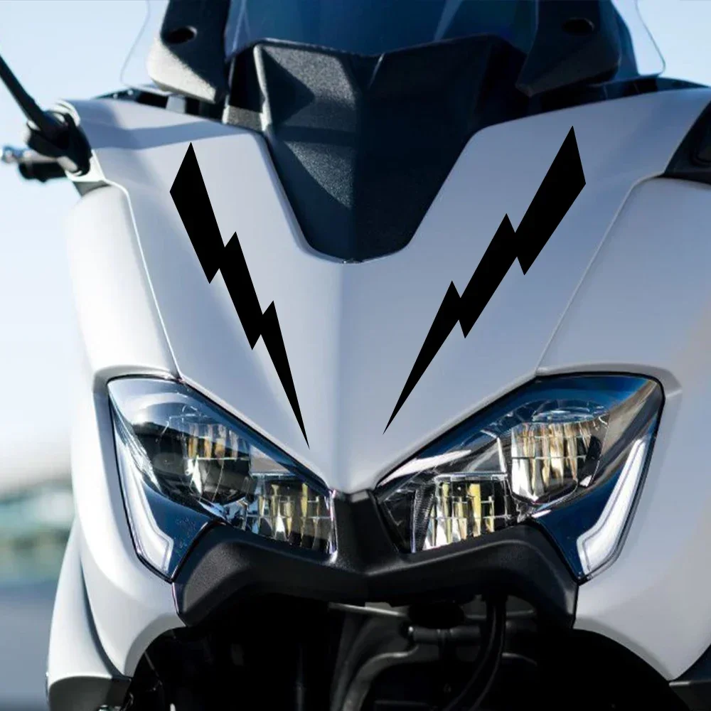 2Pcs Funny Lightning Arrow Car Motorcycle  Stickers Waterproof Vinyl Auto Decals For Car Window Bumper Decor Accessories