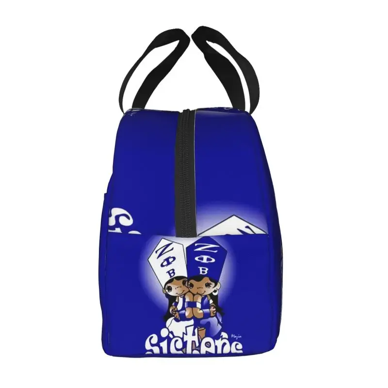 مخصص زيتا فاي بيتا شقيقة الحب حقيبة الغداء المرأة الدافئة برودة معزول صناديق الغداء للأطفال أطفال المدارس #2