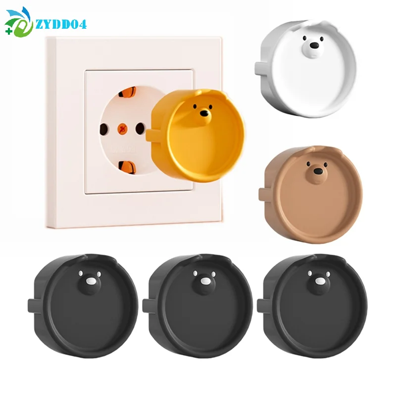 

●5Pcs Baby Safety Protection Socket Protective Cover , Children Electric Shock Prevention Dust Protection Cover,Cartoon Design