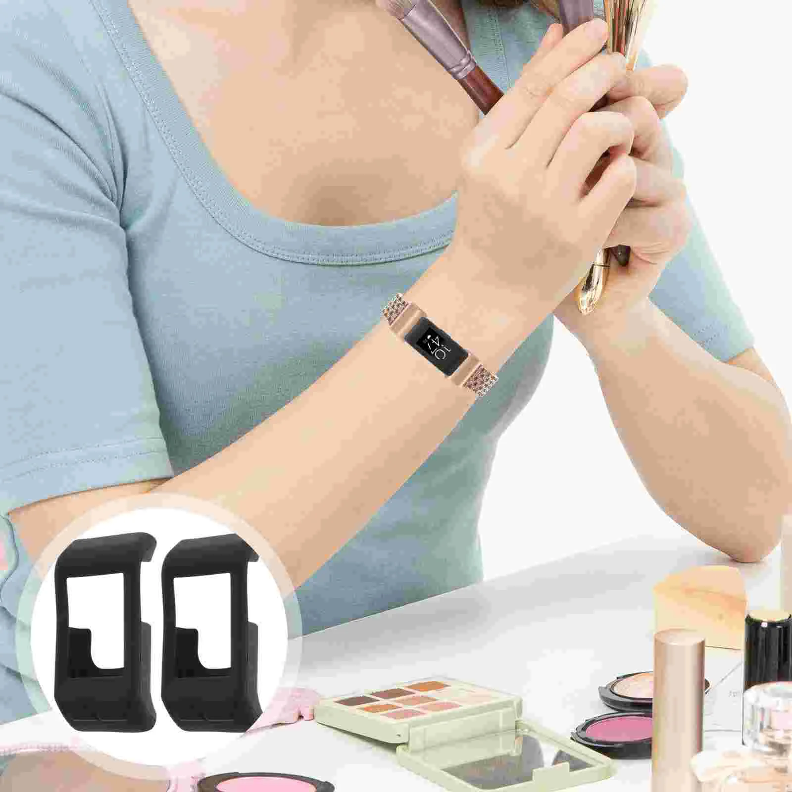 3Pcs Durable Shockproof Silicone Watch Protective Covers For Hr With Precise Cutouts Dustproof Smartwatch Cases