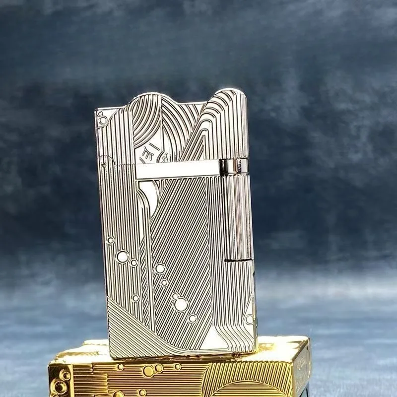 Encendedor de querosinas Retro de latón con diseño de sirena, con tono de acero fuerte y encendido deslizante lateral crujiente, regalo de alta gama para hombres, novedad de 2026