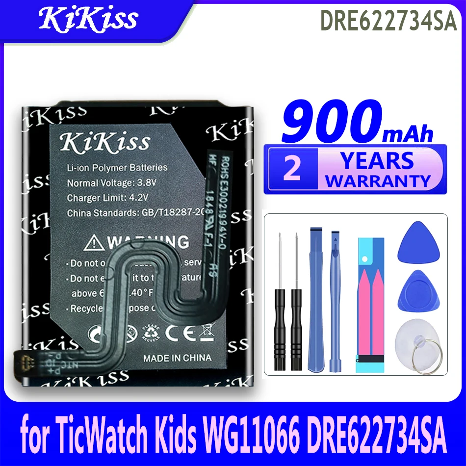 

900mAh KiKiss Powerful Battery for TicWatch for Kids WG11066 DRE622734SA