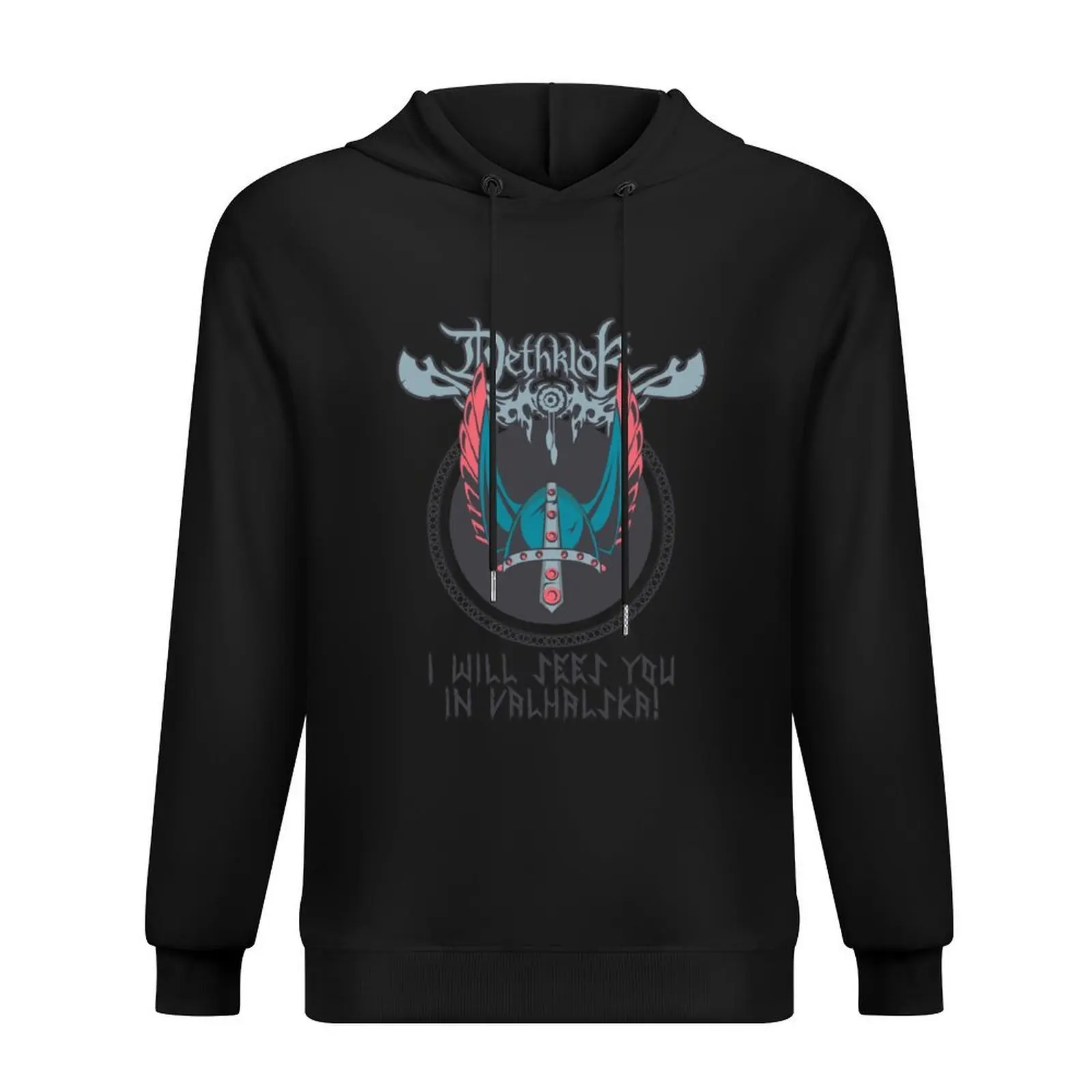 Dethklok - ¡Te vedará en Valhalska! Sudadera con capucha para hombre, ropa de anime, blusa, nueva en sudaderas con capucha y blusas