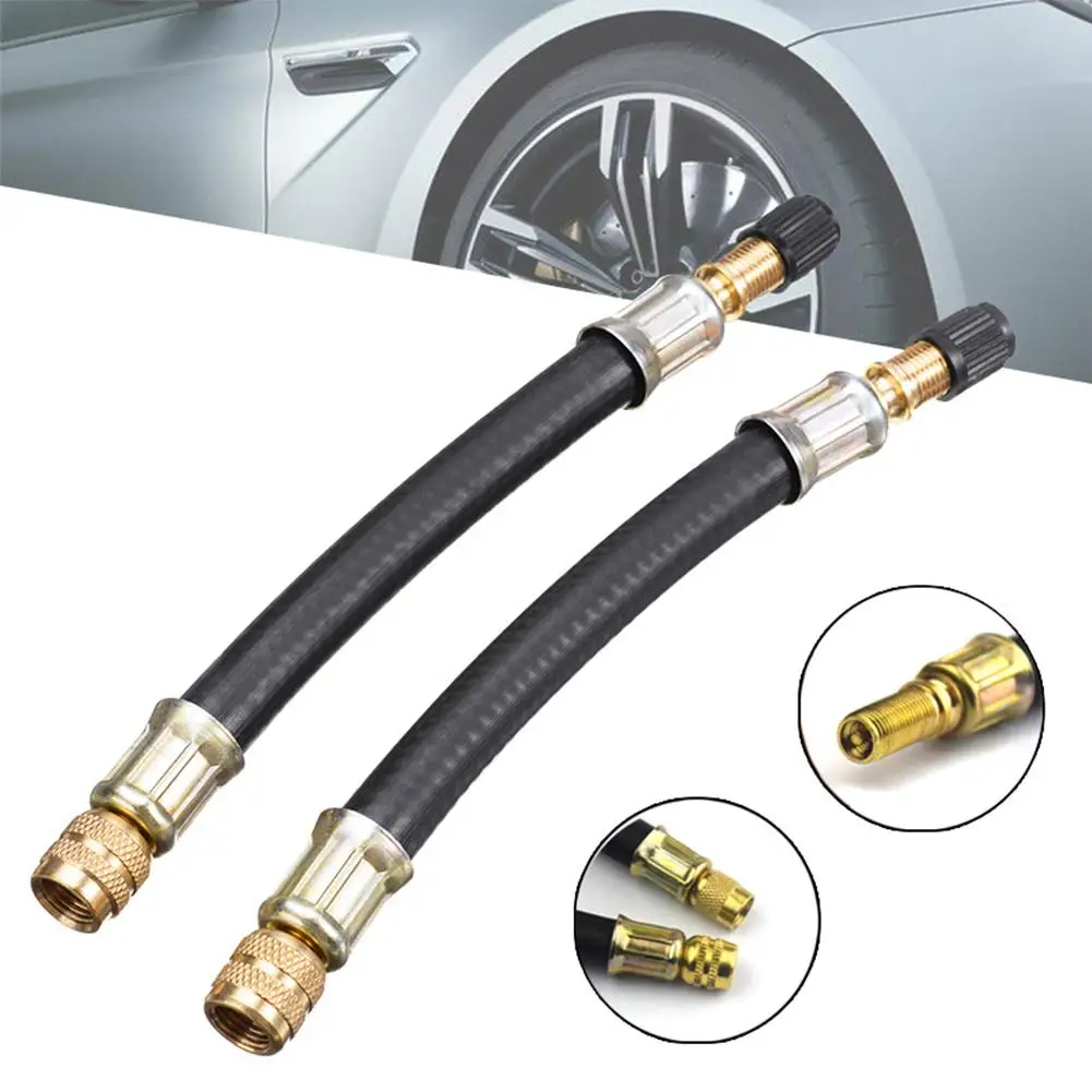 Car Tire Extensions Flexible Hose Bicycle Tire Hose Adapter Stems Tyre Mtb Wheels Tube Inflatable Rubber C2z7