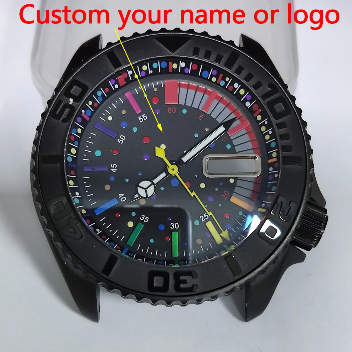 41.5mm nh35 case custom logo nh36 case NH35 watch case nh35 movement with bezel sapphire glass diving watch accessories parts 12