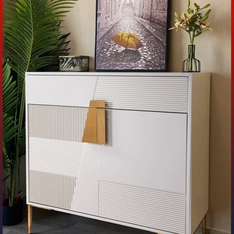 

Slim Shoe Cabinet Home Entrance Cabinet Large Capacity Locker Modern Side Cabinet