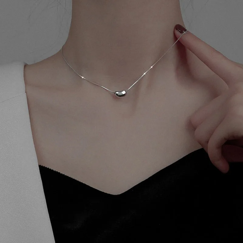 Silver Chain for Women Minimalist Light Luxury Elegant Cold Style High End Versatile Clavicle Choker Jewelry Accessory Gift Her