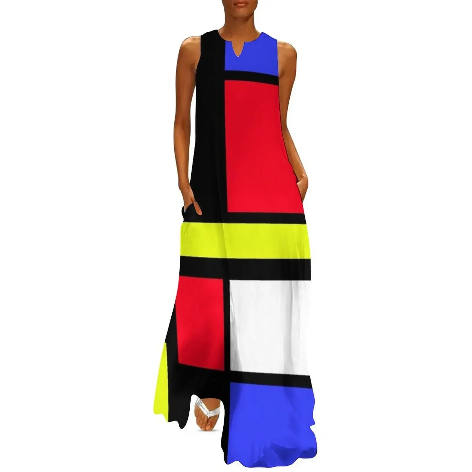 

Red Blue White Yellow Colorblock Long Dress summer clothes evening dresses luxury 2025 dress women summer summer dress
