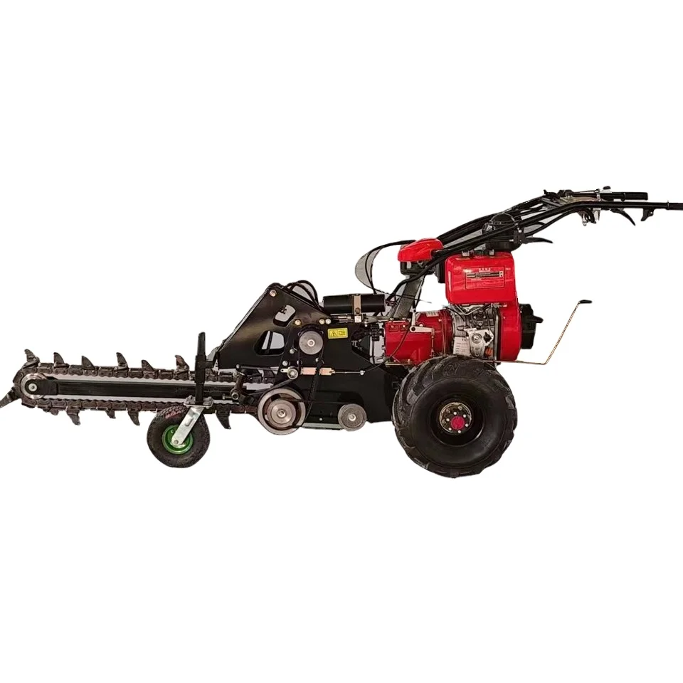 

Happiness Store Exclusive Products——Automatic Agricultural Mini Trencher Machine Rock Trenching Ditch Machine Chain Trencher Mac