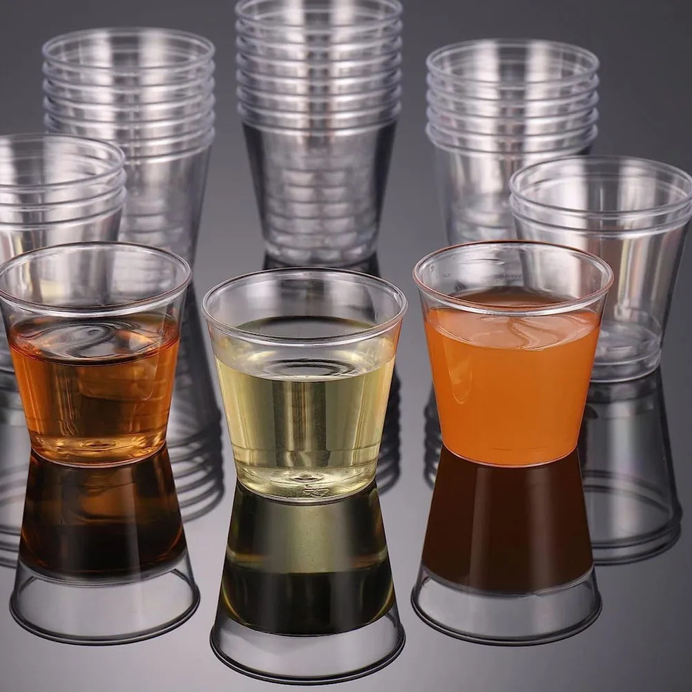 

100pcs Thickened Aviation Cups 30ml Disposable Party Wedding Household Decorative Plastic Drink Beverage Cups