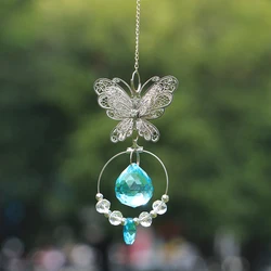 Crystal Ball Prism Suncatchers Rainbow Maker Butterfly Sun Catchers Hanging Pendant Yard Garden Decor