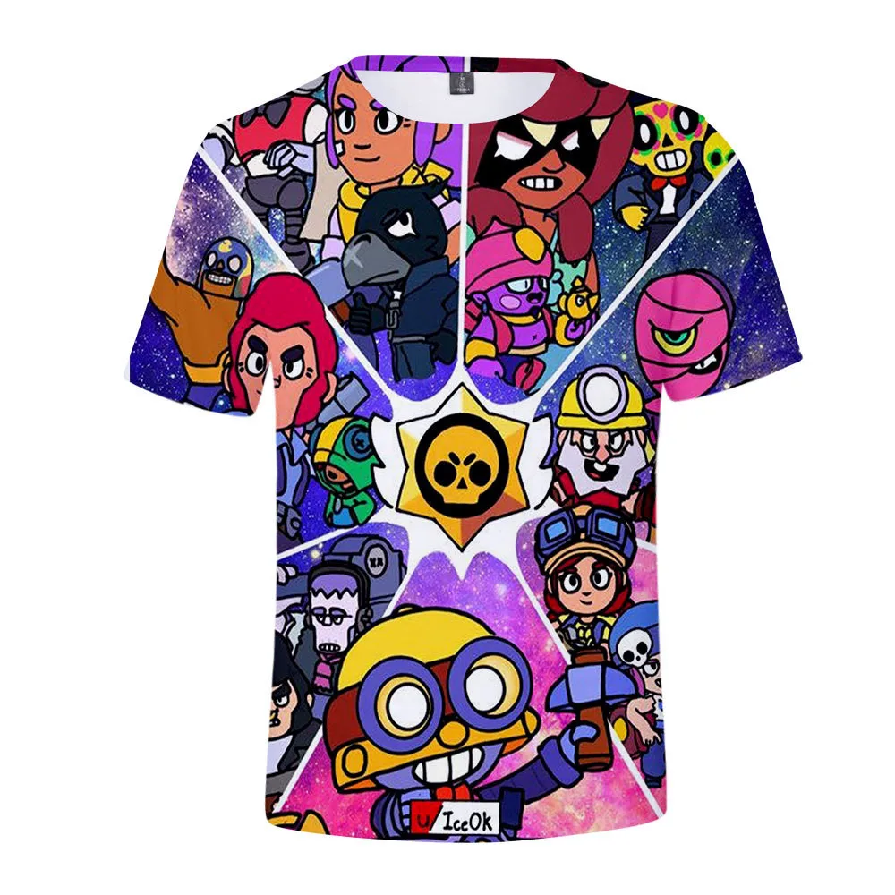 Kids Anime Figures Summer T-shirt Boys Christmas T Shirt Cartoon Characters Tees Girls Cosplay Costumes Halloween Gifts