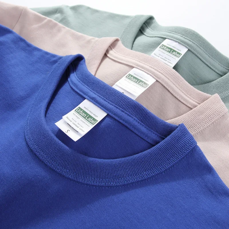 

Urban Label 240g Cotton Long Sleeved T-shirt Simple Cleanfit Comfortable Breathable Tops Men Thick Heavy Solid Sports T-shirt
