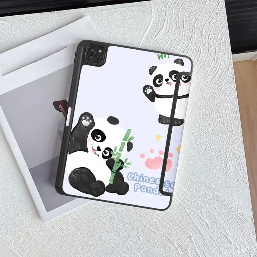 

Модный чехол-подставка Fashion Panda Happy Holder для планшетов iPad Air 4, 5, M3, M2, 1, 2, M4, 11 дюймов, Mini 6, 7, Pro 11-го, 10-го, 9-го, 8-го, 7-го поколений, 12.9 дюймов