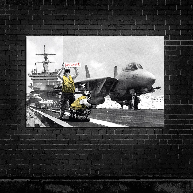 

Banksy Art Plane Vintage Posters and Prints Street Graffiti Wall Art Picture Canvas Painting for Living Room Home Decor