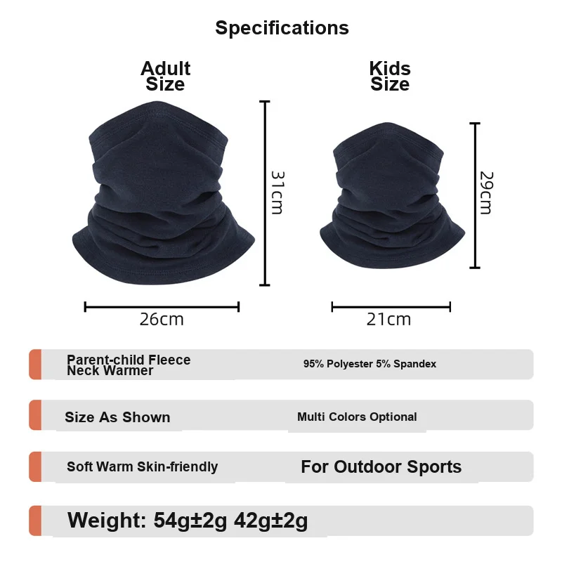 Warm Cycling Face Mask Parent-child Multi-function Cold Proof Neck Gaiter Magic Headwear for Outdoor Use