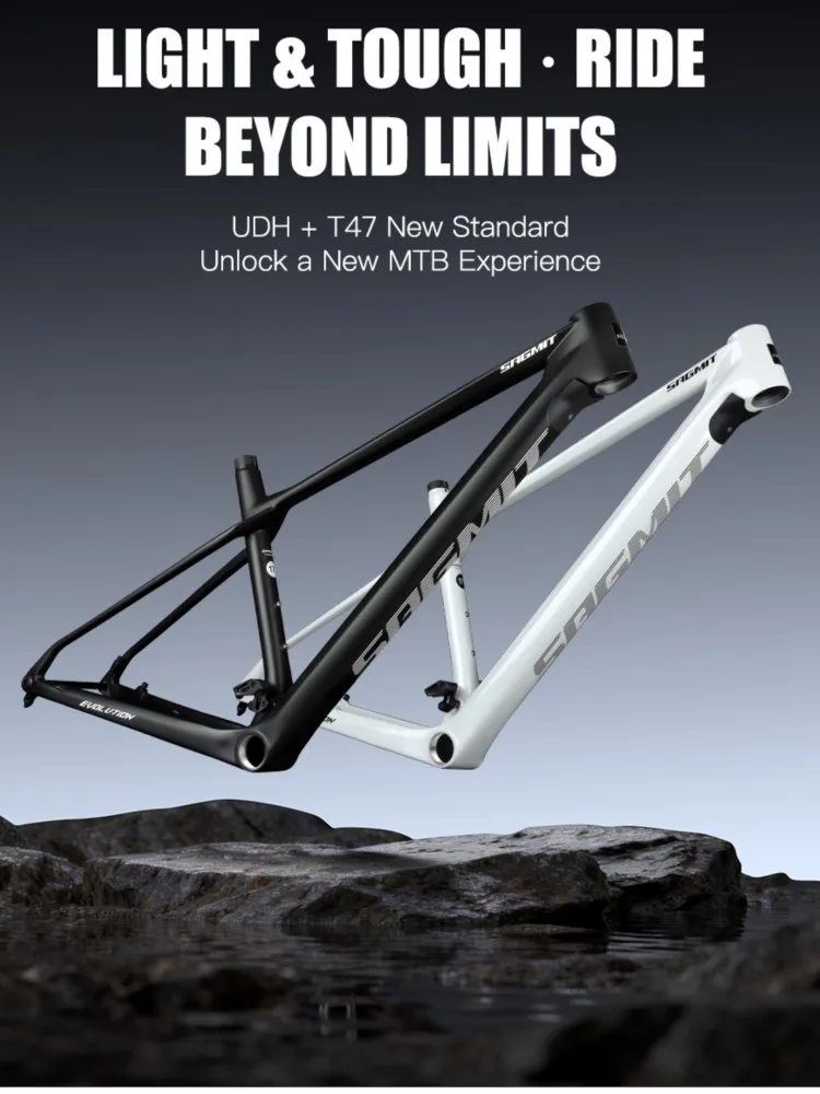 AliExpress NONE SAGMIT T700 Carbon Mountain Bike Frame 29er Full Internal Routing Boost 12x148mm Hardtail UDH MTB Carbon Frame Disc Brake