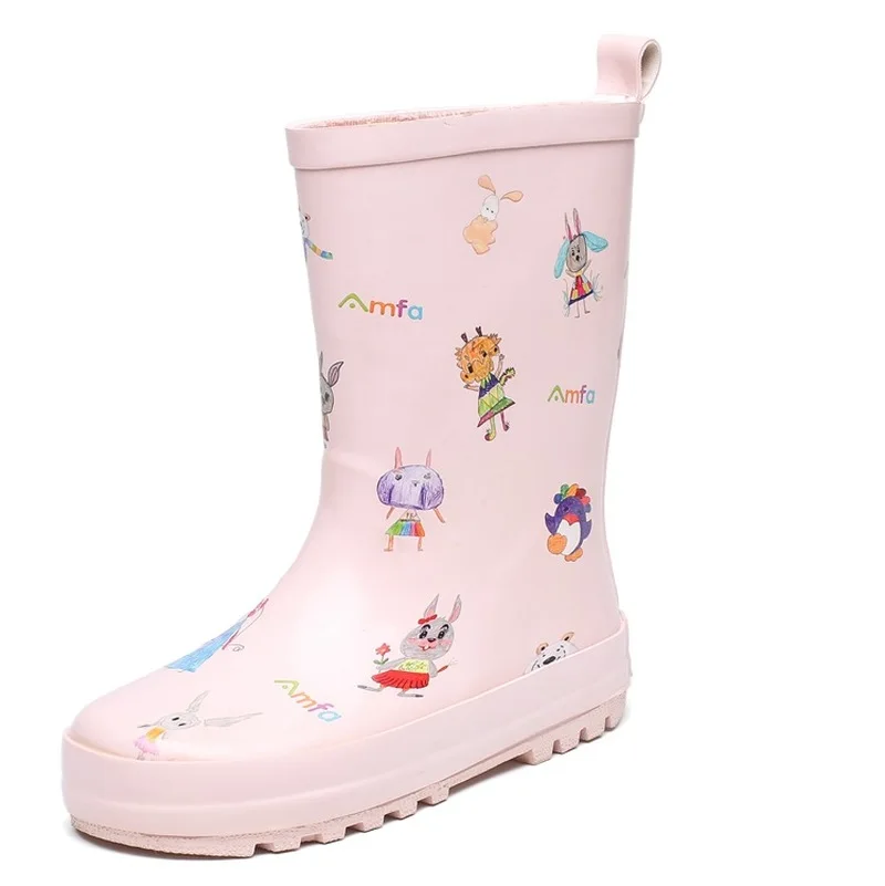 Children Rain Boots Soft Waterproof Outdoor PVC Rubber Boots Baby Boy Girl Toddler Ankle Water Boots Kids Shoes Non-slip SYC001