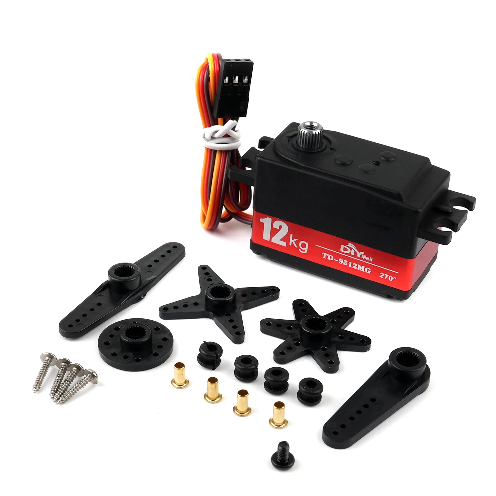 TD-9512MG 12 kg Digitalservo 180 °   Metallgetriebe mit hohem Drehmoment, wasserdicht, für RC-Auto, Boot, Roboter, Arduino, DIY-Lenkgetriebemotor