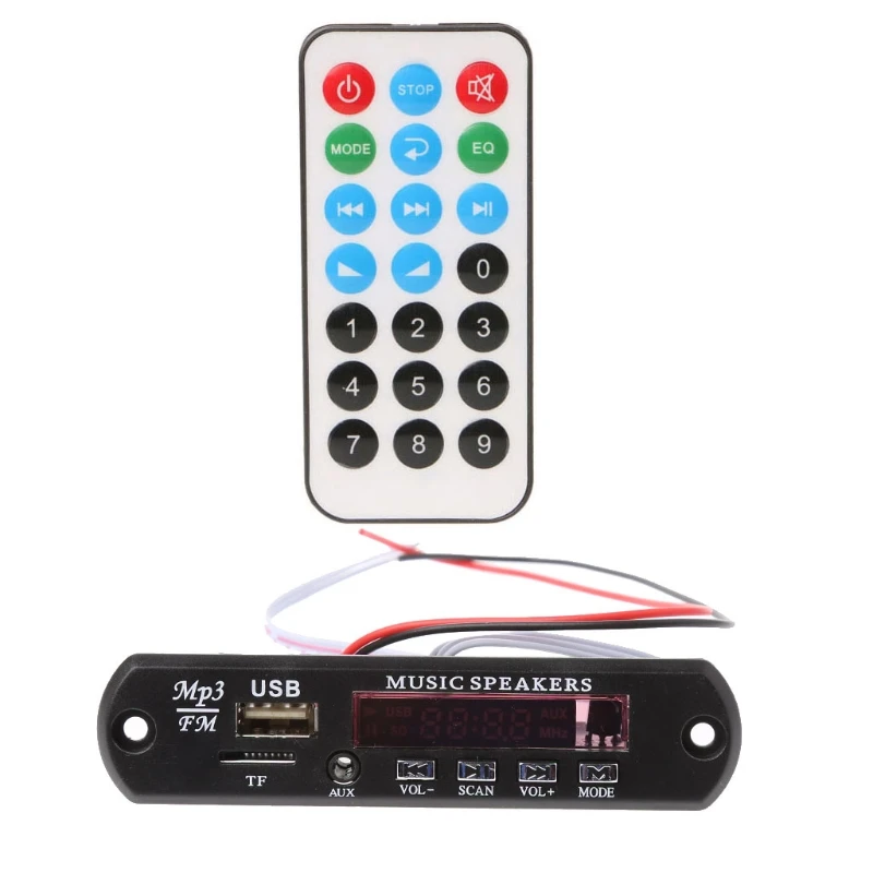 Wireless Bluetooth-compatible Remote Control MP3  Board Car USB FM Module AOS